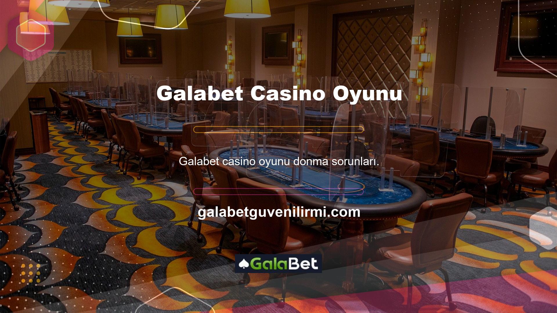 Galabet kullanımına rağmen canlı casino oyunlarında donma olmayabilir